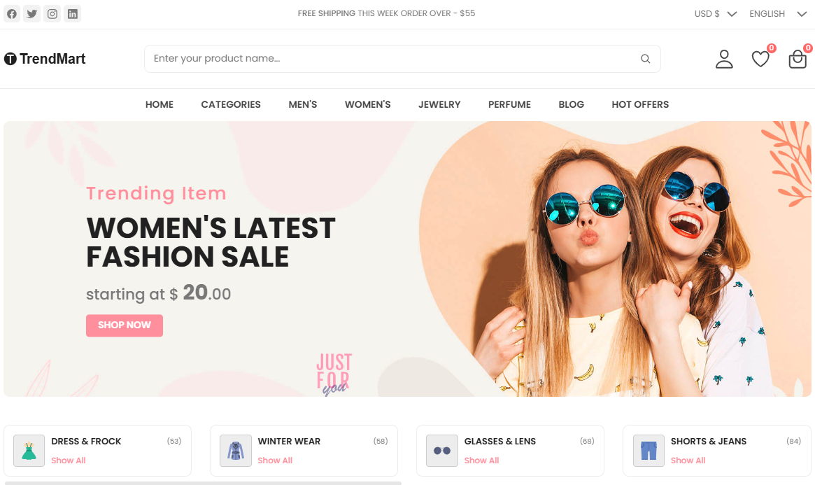 TrendMart – eCommerce Website